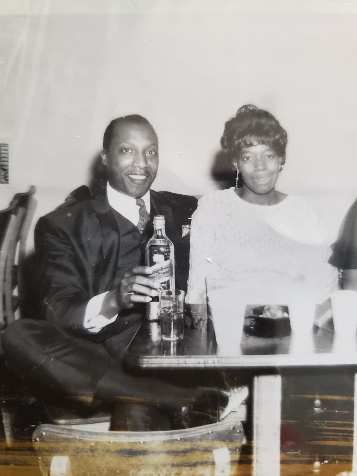 Ronald and Beverly English seated together at a celebration